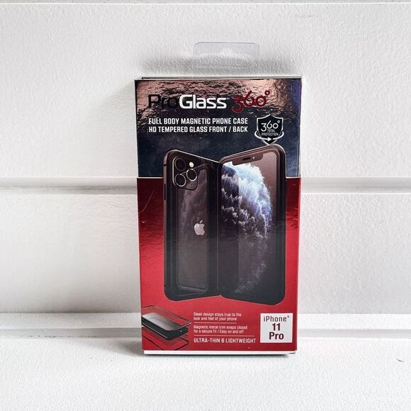 ProGlass 360 Full Body Magnetic Phone Case HD Tempered Glass For iPhone 11 Pro - Picture 1 of 3